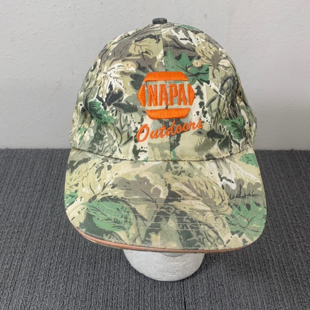Napa Outdoors Baseball Hat Mens OSFM Camo Orange Adjustable Strapback Cap